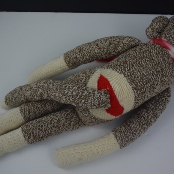 Vintage Handmade Sock Monkey & Ty Beanie "Socks" the Monkey - Picture 7 of 10